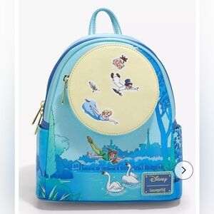 Loungefly Disney Peter Pan Night Glitter Backpack Glow in the Dark Wendy Tink